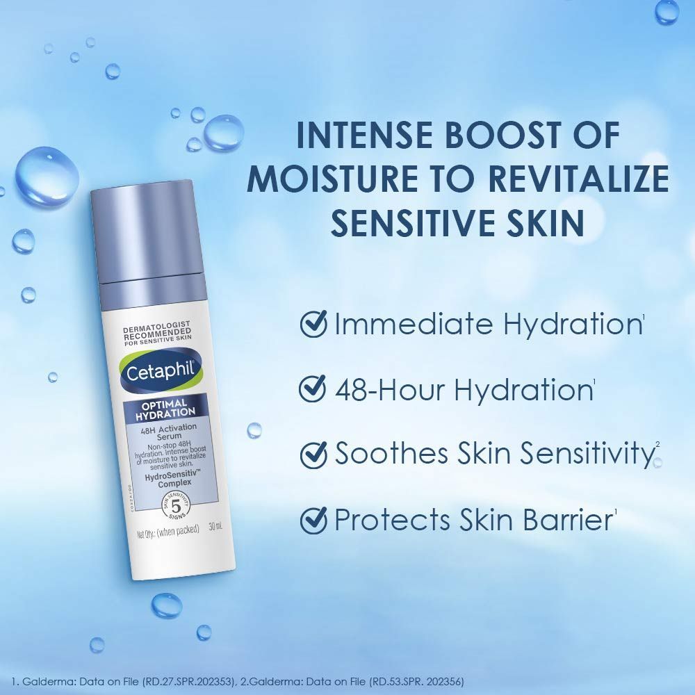 Cetaphil Optimal Hydration 48H Activation Serum with Hyaluronic Acid & Vitamin E (30ml)
