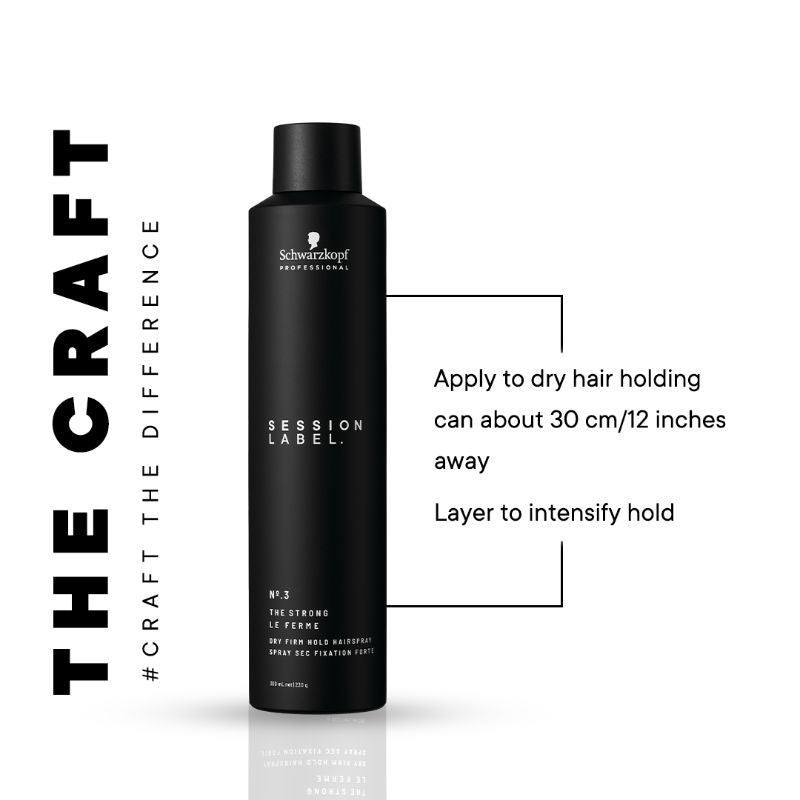 Schwarzkopf Professional Session Label Dry Firm Hold Hair Spray (300ml)