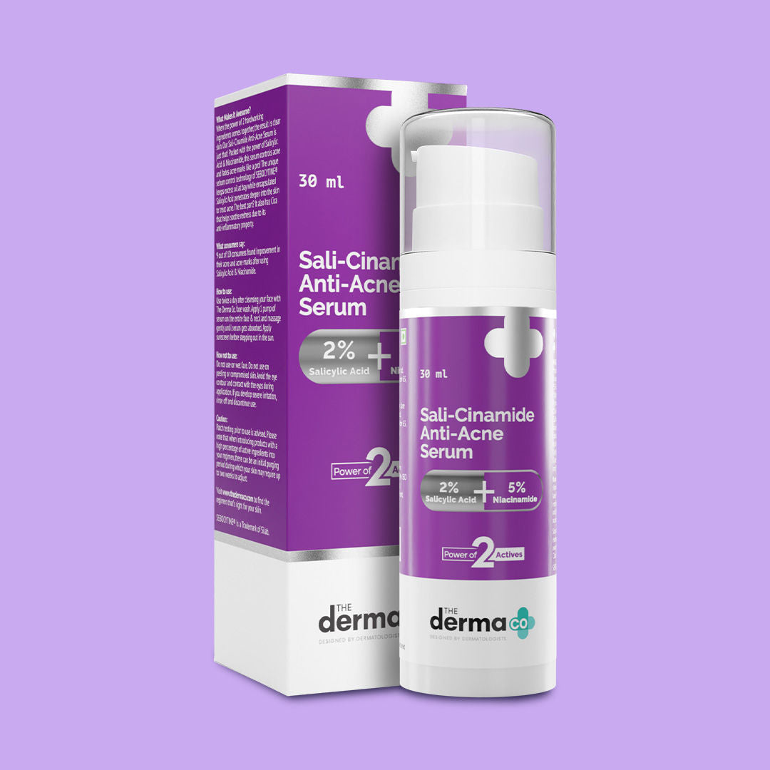 The Derma Co Sali-Cinamide Anti-Acne Face Serum with 2% Salicylic Acid & 5% Niacinamide (30ml)