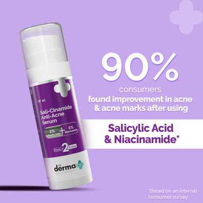 The Derma Co Sali-Cinamide Anti-Acne Face Serum with 2% Salicylic Acid & 5% Niacinamide (30ml)