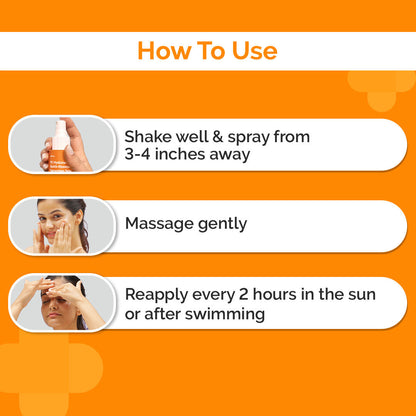The Derma Co 1% Hyaluronic Quick-Absorbing Sunscreen Spray (100ml) - Hydrating & Invisible