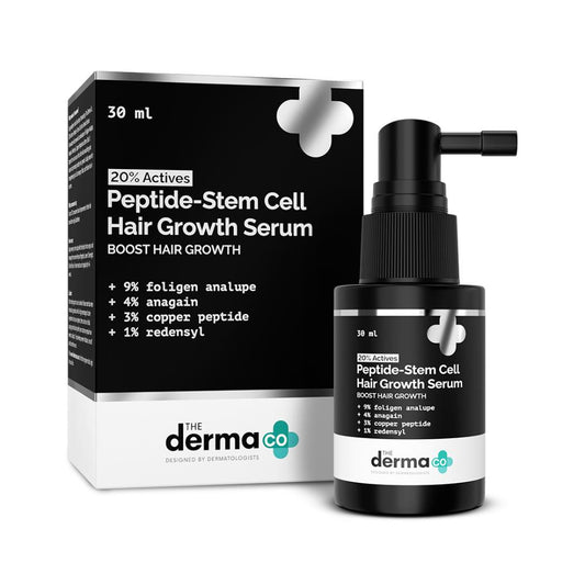 The Derma Co 20% Actives Peptide-Stem Cell Hair Growth Serum (30ml) - Foligen, Anagain & Analupe