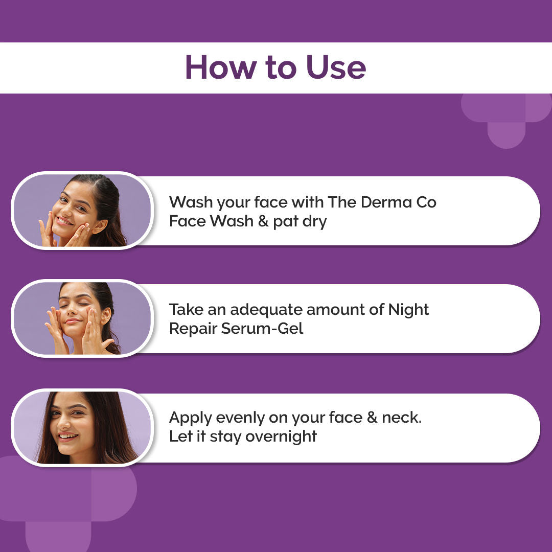 The Derma Co 1% Kojic + Arbutin Night Repair Serum-Gel (50g) - Dark Spot & Pigmentation Corrector