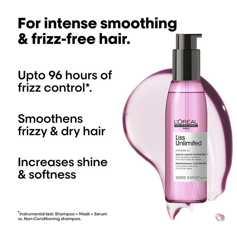 L'Oréal Professionnel Liss Unlimited Leave-In Hair Serum for Frizzy & Unruly Hair (125ml)