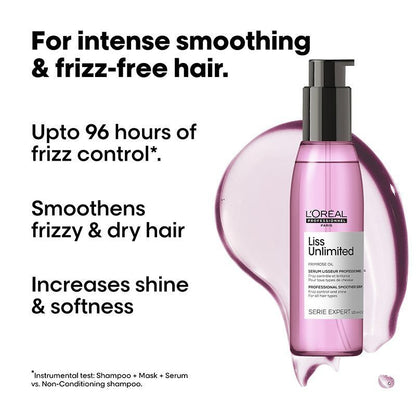 L'Oréal Professionnel Liss Unlimited Leave-In Hair Serum for Frizzy & Unruly Hair (125ml)
