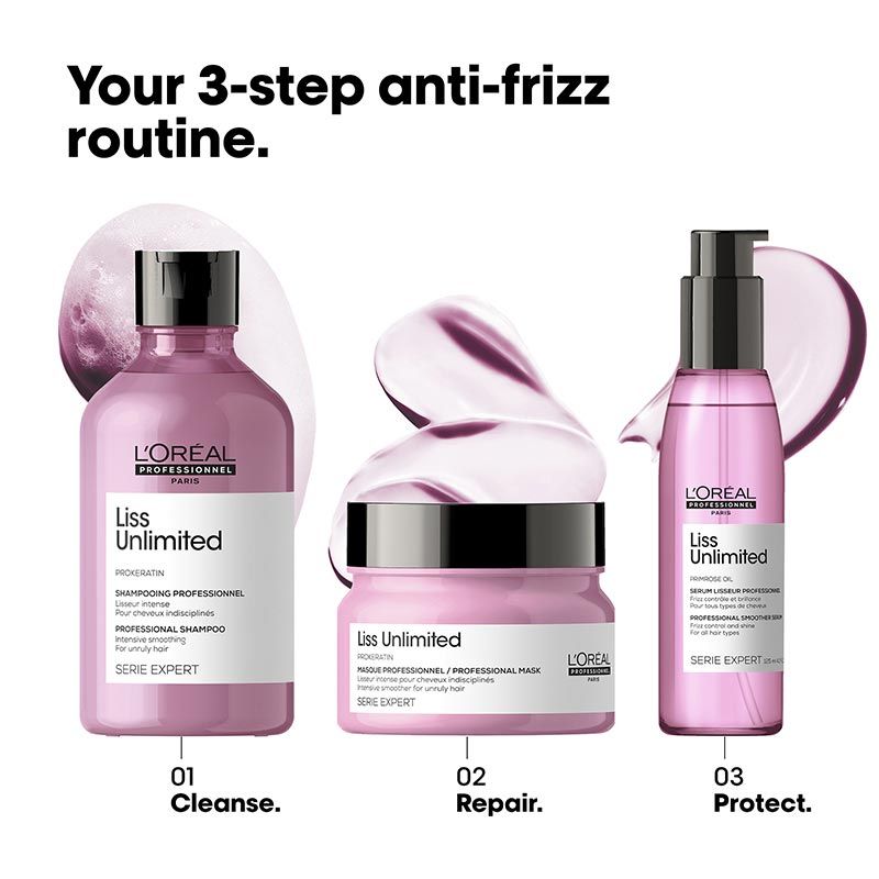 L'Oréal Professionnel Liss Unlimited Leave-In Hair Serum for Frizzy & Unruly Hair (125ml)