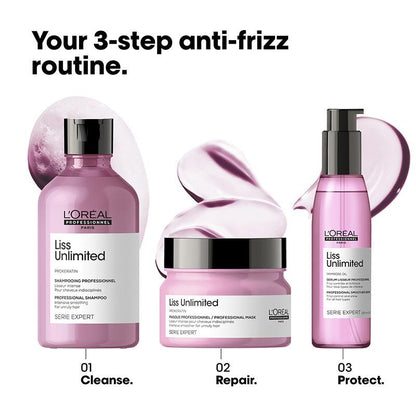 L'Oréal Professionnel Liss Unlimited Leave-In Hair Serum for Frizzy & Unruly Hair (125ml)