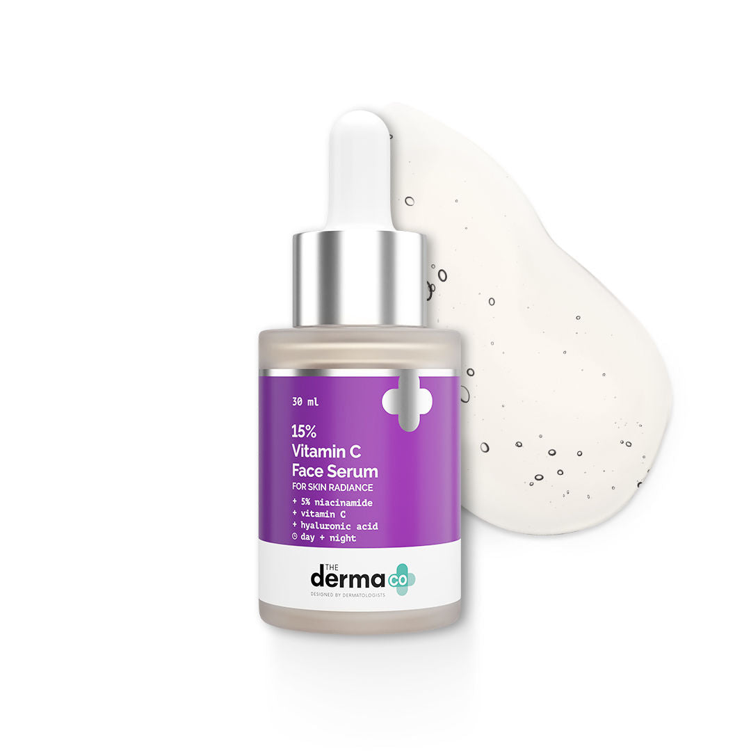The Derma Co 15% Vitamin C Face Serum (30ml) - Brightening, Anti-Aging & Spot Reduction