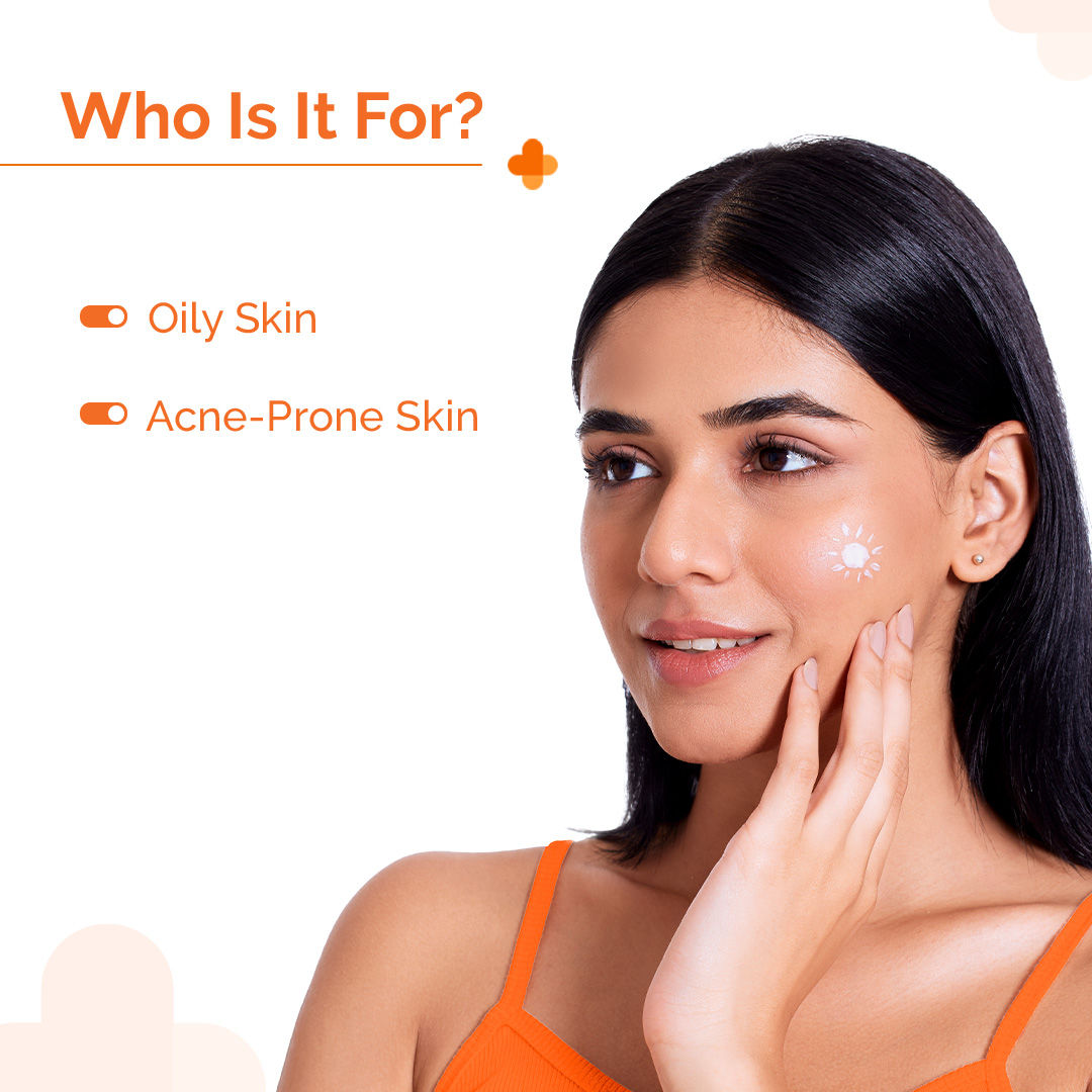 The Derma Co 1% Hyaluronic Sunscreen Oil-Free Gel with SPF 50 PA++++ for Oily & Acne-Prone Skin (50g)