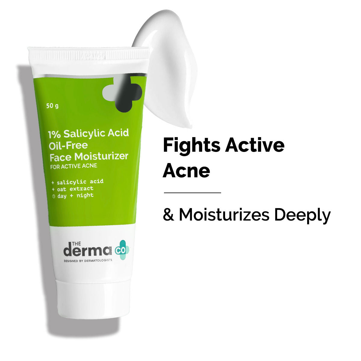 The Derma Co 1% Salicylic Acid Oil-Free Moisturizer with Oat Extract – 50g