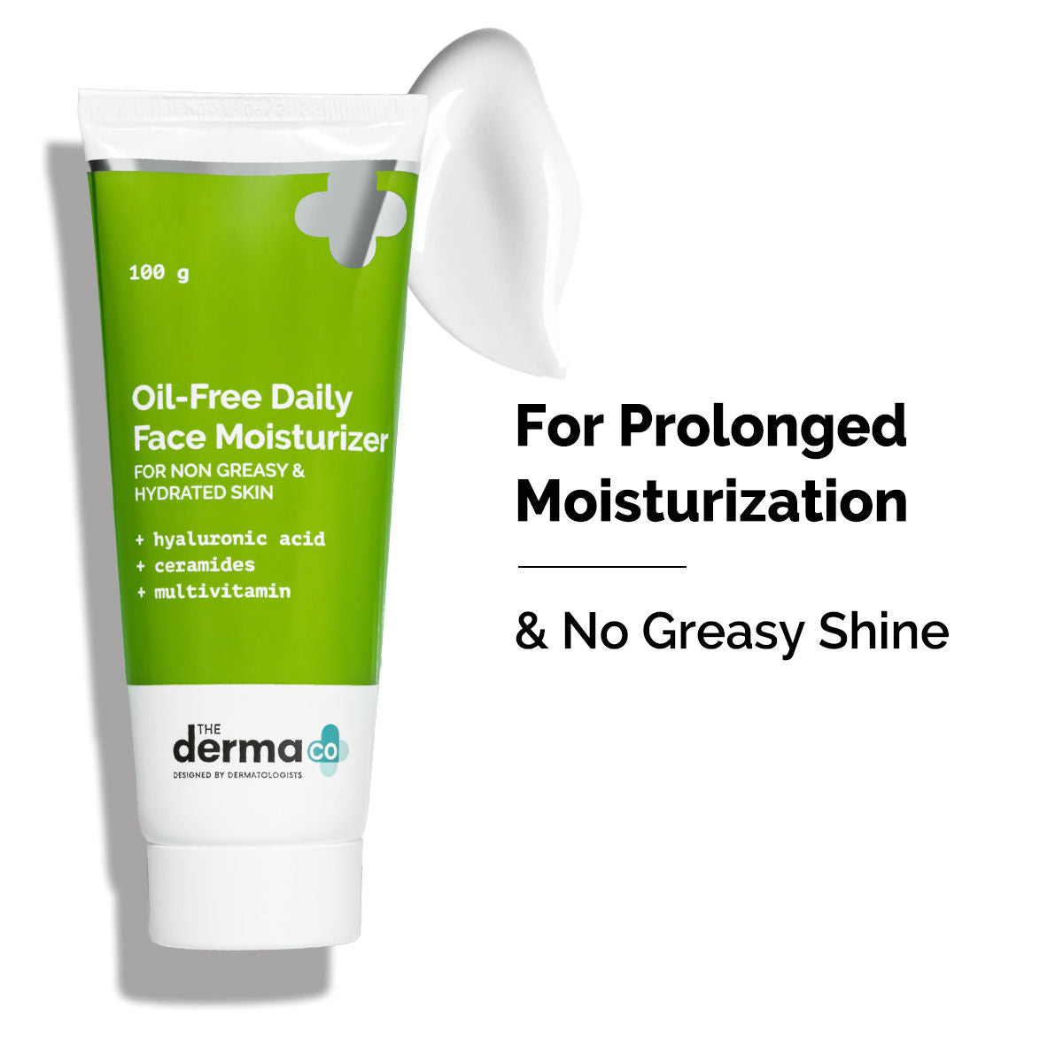 The Derma Co Oil-Free Daily Face Moisturizer with Hyaluronic Acid & Ceramides (100g)