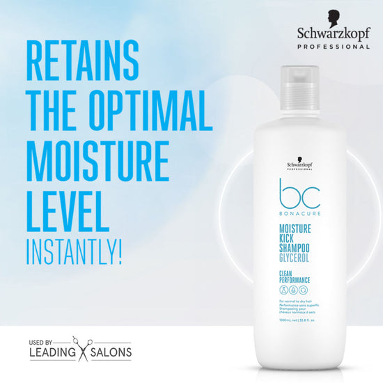Schwarzkopf Professional Bonacure Moisture Kick Shampoo - Glycerol (1000ml)