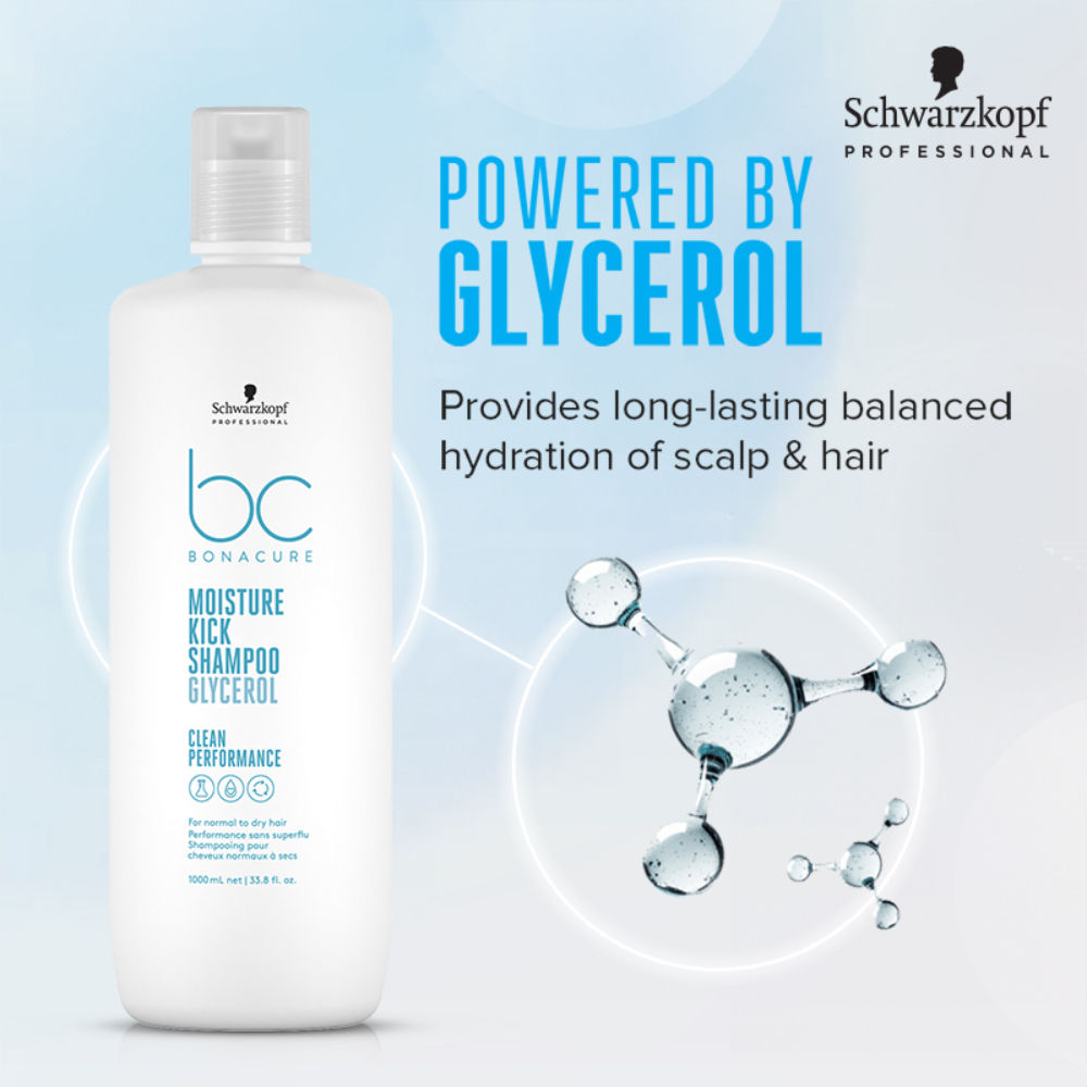 Schwarzkopf Professional Bonacure Moisture Kick Shampoo - Glycerol (1000ml)
