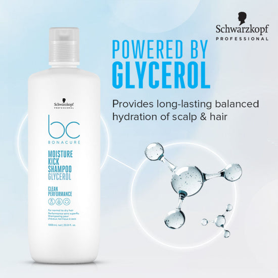Schwarzkopf Professional Bonacure Moisture Kick Shampoo - Glycerol (1000ml)