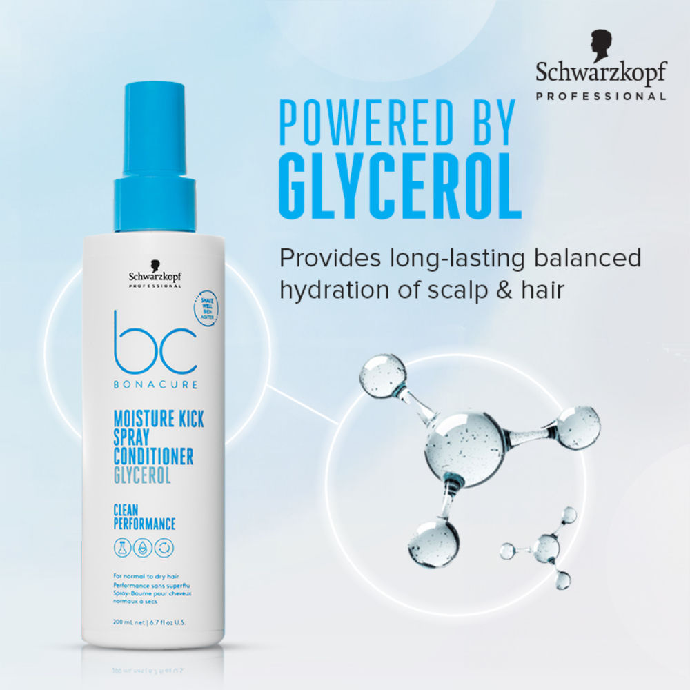 Schwarzkopf Professional Bonacure Hyaluronic Moisture Kick Spray Conditioner - Glycerol (200ml)