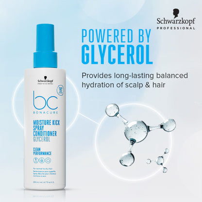 Schwarzkopf Professional Bonacure Hyaluronic Moisture Kick Spray Conditioner - Glycerol (200ml)