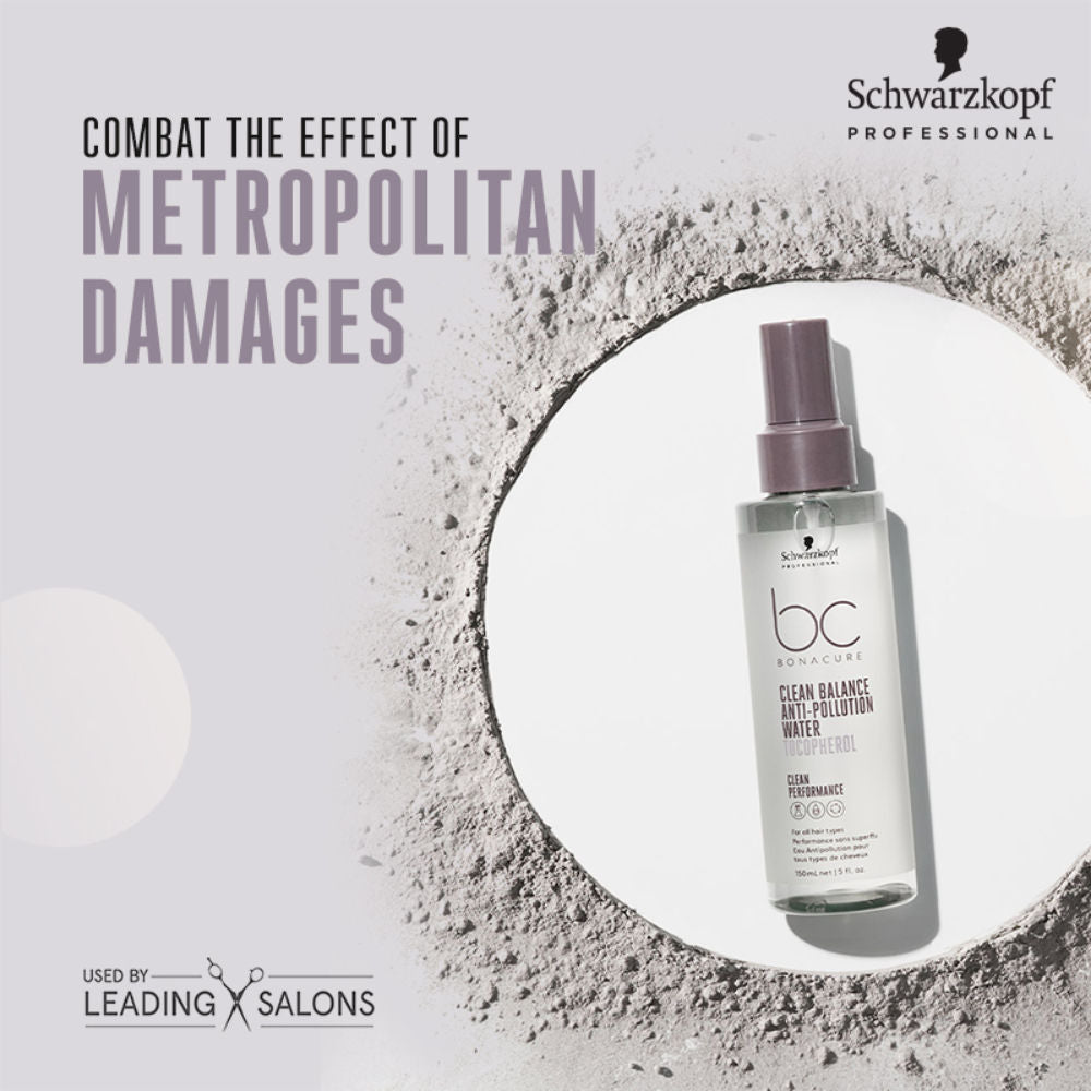 Schwarzkopf Professional Bonacure Clean Balance Anti-Pollution Water - Tocopherol (150ml)