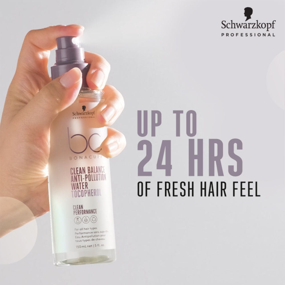 Schwarzkopf Professional Bonacure Clean Balance Anti-Pollution Water - Tocopherol (150ml)