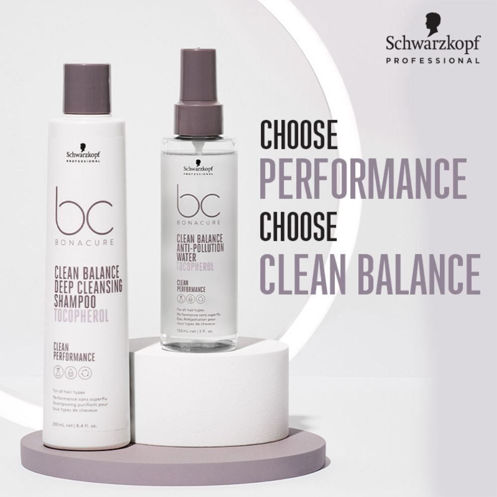 Schwarzkopf Professional Bonacure Clean Balance Anti-Pollution Water - Tocopherol (150ml)