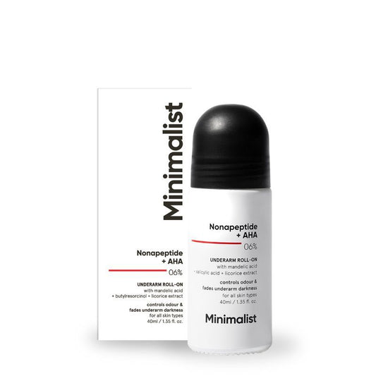 Minimalist Nonapeptide + AHA 06% Underarm Roll-On - Odour & Even Tone (40ml)