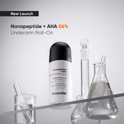 Minimalist Nonapeptide + AHA 06% Underarm Roll-On - Odour & Even Tone (40ml)