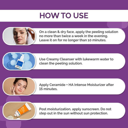 The Derma Co 15% AHA + 1% BHA Peeling Solution for Beginners for Glowing Skin in 10 Minutes (30ml)