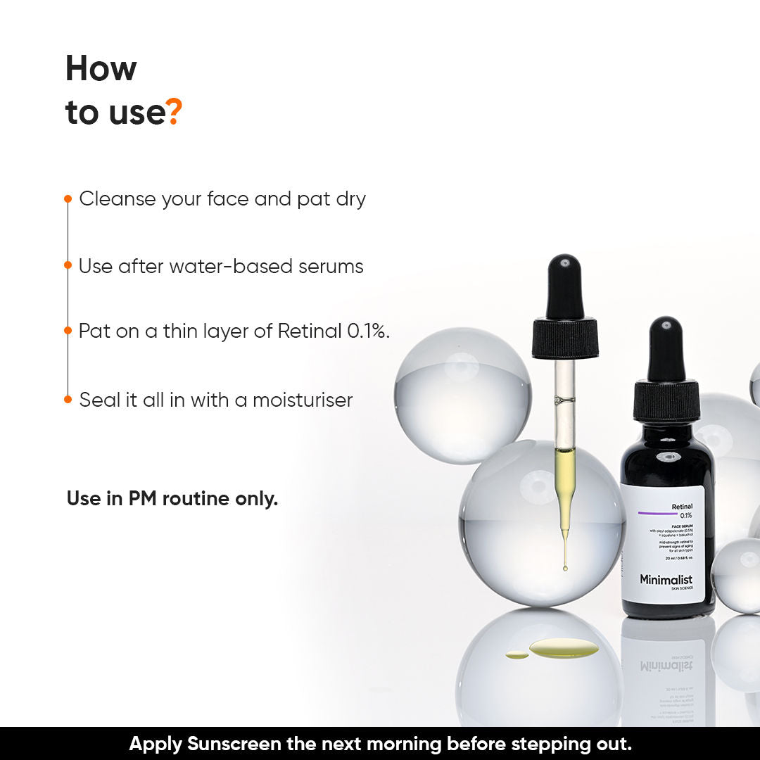 Minimalist Retinal 0.1% Face Serum - Anti-Aging & Fine Lines (20ml)