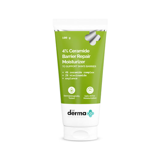 The Derma Co 4% Ceramide Barrier Repair Moisturizer (100g) - Dry, Damaged & Sensitive Skin