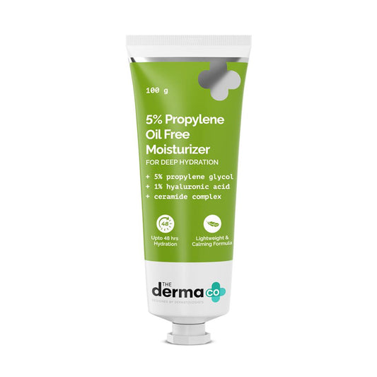 The Derma Co 5% Propylene Oil-Free Moisturizer (100g) - Lightweight Hydration for All Skin Types