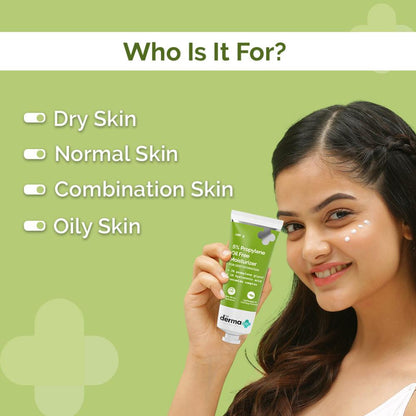 The Derma Co 5% Propylene Oil-Free Moisturizer (100g) - Lightweight Hydration for All Skin Types
