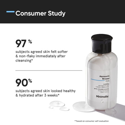 Minimalist 5% Aquaporin Booster Face Wash - Dry Skin Hydration (100ml)