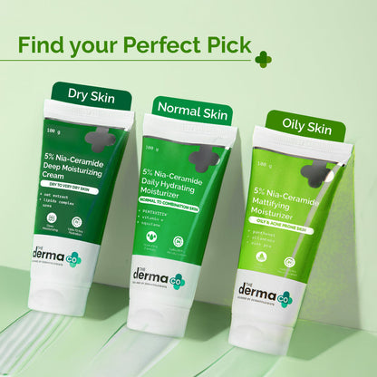 The Derma Co 5% Nia-Ceramide Mattifying Moisturizer (100g) - Oily & Acne-Prone Skin