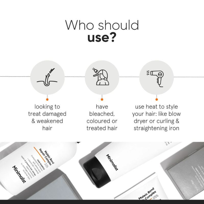 Minimalist Maleic Bond Repair 5% Hair Mask - Damage Repair & Softness (200g)