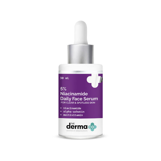 The Derma Co 5% Niacinamide Face Serum with Alpha Arbutin & Multivitamin for Clear & Spotless Skin (30ml)